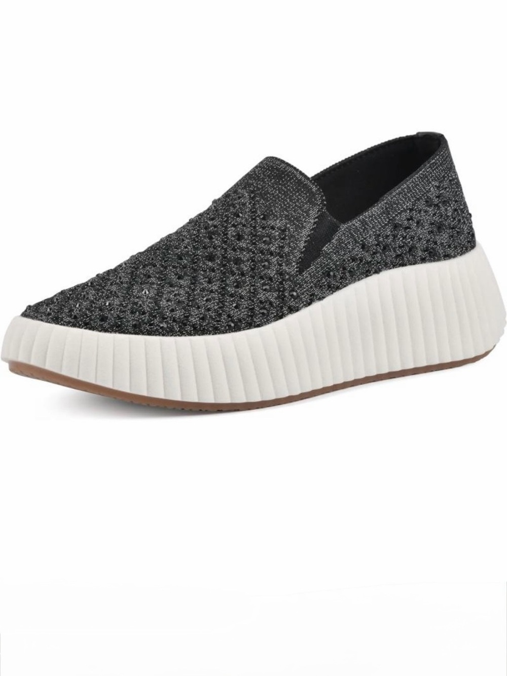 NWOB White Mountain DYLES Rhinestone  Slip-On Platform Sneakers